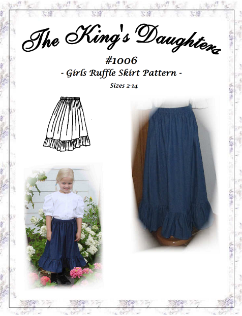 #1006 - Girls Ruffle Skirt Pattern